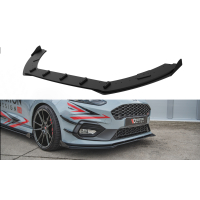 [Racing Durability Front Splitter + Flaps Ford Fiesta Mk8 ST / ST-Line - Black-Red + Gloss Flaps]