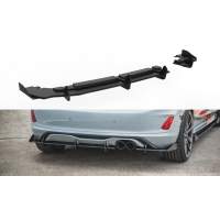 [Racing Durability Rear Valance + Flaps Ford Fiesta Mk8 ST  - Black-Red + Gloss Flaps]