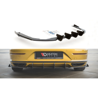 [Racing Durability Rear Valance + Flaps Volkswagen Arteon R-Line - Black-Red + Gloss Flaps]
