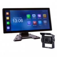 [Set monitor 10,36" 4x 4PIN s Apple CarPlay, Android auto, Bluetooth, DVR, + kamera + 15m kabel]