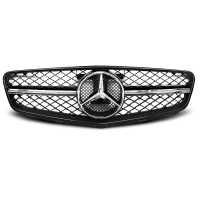 [Mriežka masky Sport Glossy Black Chrome Pre Mercedes W204 07-14]