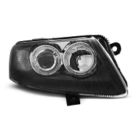[Predné Svetlomety Anjelské Oči Čierna Pre Audi A6 C6 04.04-08]