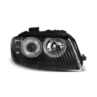 [Predné Svetlomety Anjelské Oči Čierna Pre Audi A3 8P 05.03-03.08]