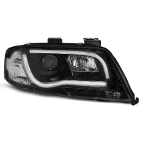 [Svetlomety Tube Light Drl Black Pre Audi A6 05.97-05.01]
