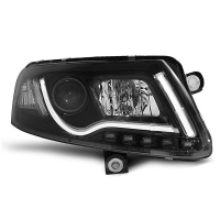[Svetlomety Tube Light Drl Black Pre Audi A6 C6 04.04-08]