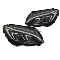 [Svetlomety True Drl Black Pre Mercedes W205 14-18]