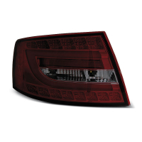 [Led Koncové Svetlá Červené Smoke Pre Audi A6 C6 Sedan 04.04-08 6Pin]