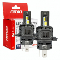 [LED světlomety X4-series AVIATOR H4 6500K max 44W AMIO-03763]