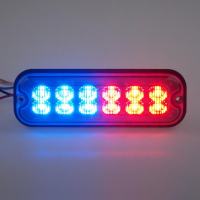 [PREDATOR 12x4W LED, 12-24V, červeno-modrý, ECE R10]