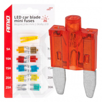 [Autopoistky nožové mini s led diódou 10 ks AMiO-04340]