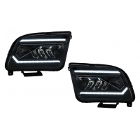 [LED svetlomety vhodné pre Ford Mustang V Pre-Facelift (2005-2009) Čierne dynamické svetlá so smerovkou]