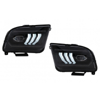 [LED svetlomety vhodné pre Ford Mustang V Pre-Facelift (2005-2009) Čierne dynamické svetlá so smerovkou]