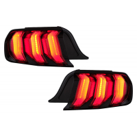 [Full LED zadné svetlá vhodné pre Ford Mustang VI S550 (2015-2019) červené s dynamickými sekvenčnými natáčacími svetlami]