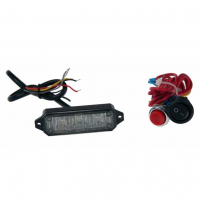 [MINI PREDATOR 3x1W LED, 12-24V, modrá, ECE R10]