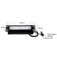 [PREDATOR LED vnútorný, 8x3W, 12-24V, Modrý, 240mm]