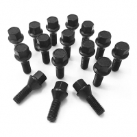 [Predĺžená skrutka M12x1,5 39mm ČIERNE - Kónus - 1ks]