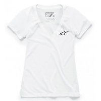 [Dámske biele tričko Ageless Vneck TEE Alpinestars krátke 1038-73000 20]