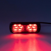 [Výstražné svetlo PROFI LED 12-24V 11,5W červené ECE R65 114x44mm]
