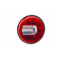 [Multifunkčné zadné svetlo HOR 96B - LUNA, LED 12/24V, ĽAVÉ (verzia pre montáž na stenu, pozičné, hmlové a spätné svetlo, guľatý kábel 4x0,5 mm2, dĺžka 1,5 m)]