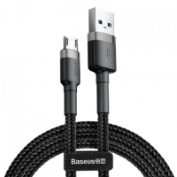 [Kábel USB na micro USB BASEUS Cafule black&gray 1.5A 200 cm]