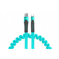 [Krútený kábel USB+USB-C 120cm FullLINK UC-14]