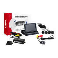 [Asistent parkovania TFT02 4 3" s kamerou HD-307-IR 4-senzorové - čierne]