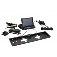[Asistent parkovania TFT02 4 3" s kamerou HD-402-LED 4-senzorové - čierne]