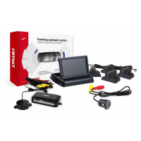 [Asistent parkovania TFT02 4,3" s kamerou HD-308-LED 4-senzorové - čierne (Truck)]