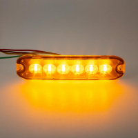 [PROFI SLIM vonkajšie výstražné LED svetlo, oranžové, 12-24V, ECE R65]