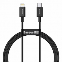 [BASEUS USB-C to Lightning kabel Superior Series, 20W, PD, 100 cm, ČERNÝ]
