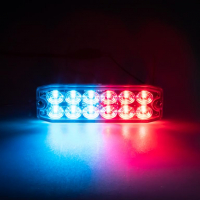 [PROFI SLIM externé výstražné LED svetlo, modro-červené, 12-24V]