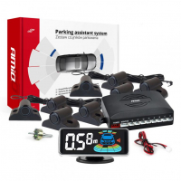 [Cúvacie parkovacie senzory LED-GRAF 3D 8 senzor čierny TRUCK 19mm]