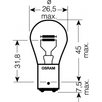 [OSRAM 12V P21/4W (BAZ15d) 21/4W standard (10ks)]