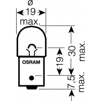 [OSRAM 12V R10W (BA15s) 10W standard (10ks)]