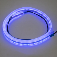 [LED silikonový extra plochý pásek modrý 12 V, 60 cm]