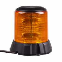 [Robustní oranžový LED maják, černý hliník, 96W, ECE R65]