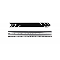 [Bočné prahy s nálepkou na boku Vinyl Black vhodné pre VW Golf 7 VII Hatchback (2013-2017) GTI Design]