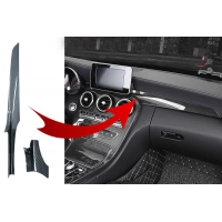 [Car Center Console Panely palubnej dosky Obloženie interiéru Vhodné pre Mercedes triedy C W205 (2014-2018) GLC X253 (2015-2018) Carbon Fiber Style LHD]