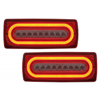 [Full LED LightBar zadné svetlá vhodné pre Mercedes G-Class W463 (1989-2015) Red Clear]